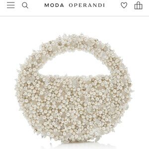 Clio Peppiatt Pearl-Embellished White Handbag - Moda Operandi Exclusive